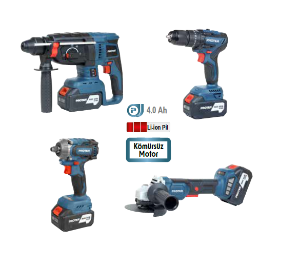 PROTER Şarjlı 4'lü Set PST 914 Quatro