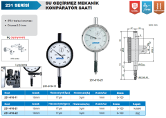 ACCUD Su Geçirmez Mekanik Komparatör Saati 10mm