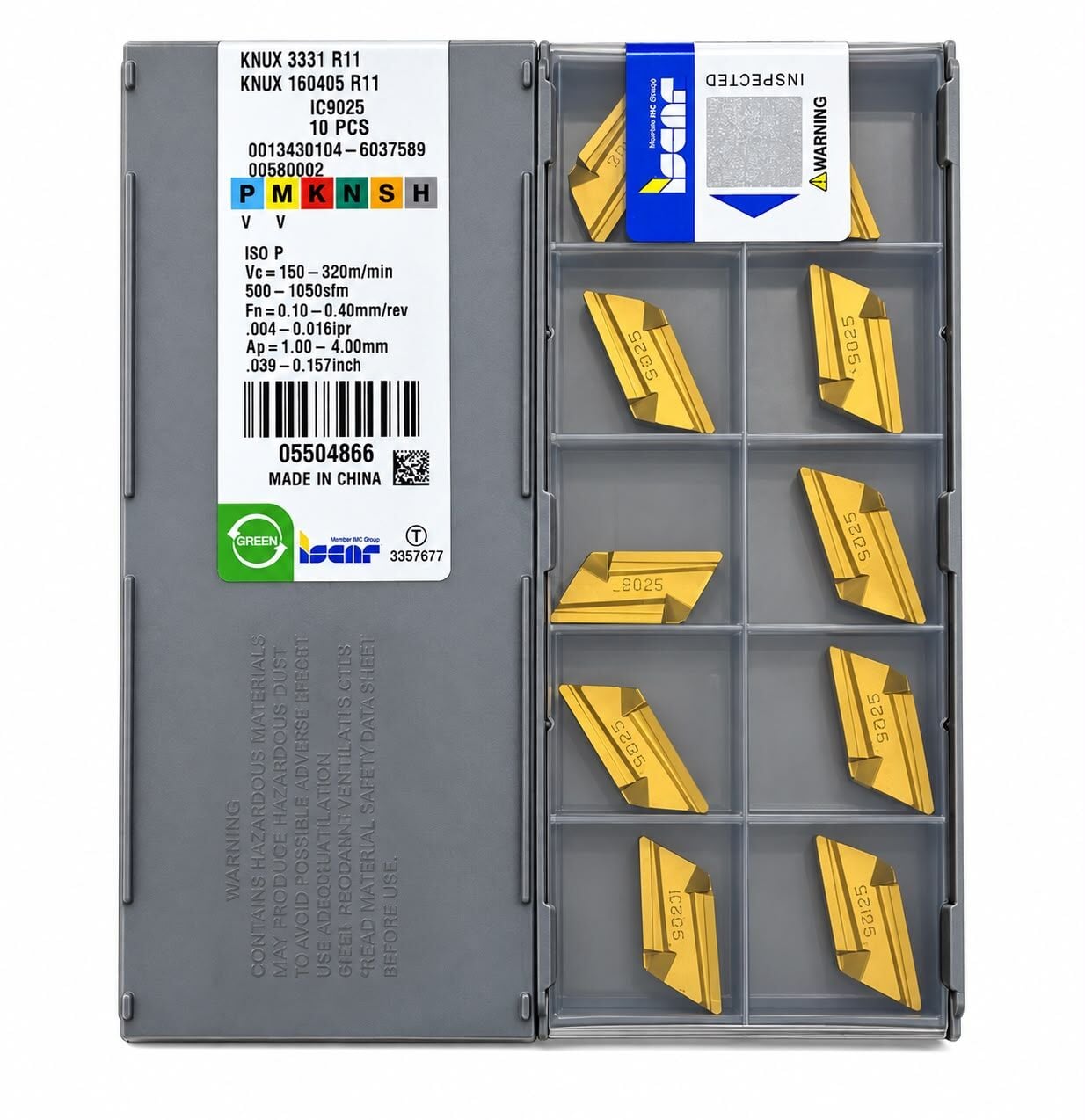 ISCAR KNUX 160405R-11 IC 9025 ELMAS UÇ SAĞ (10 ADET )
