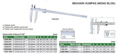 INSIZE 1236-1024 Mekanik Kumpas Çift Çeneli İç Çap Ölçer 1000mm Çene:150mm