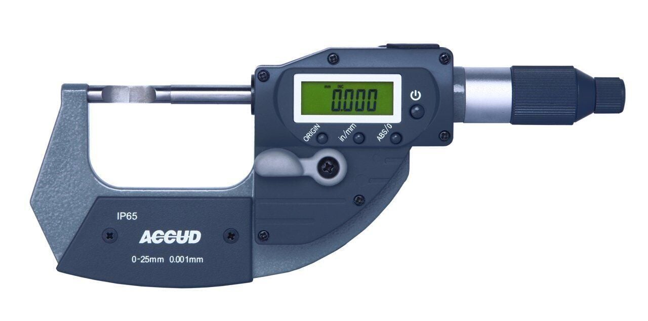 ACCUD Dijital Bıçak Ağızlı Mikrometre 316 Serisi 0-25 mm
