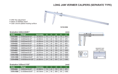 INSIZE 1215-3052 Uzun Ağızlı Mekanik Kumpas 3000mm Çene Boyu:300mm