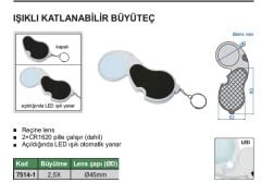INSIZE Işıklı Katlanabilir Büyüteç 7514-1