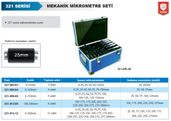 ACCUD Mekanik Dış Çap Mikrometre Seti 0-150mm Set