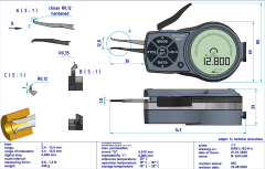Kroeplin L102 Dijital İç Çap Kanal Komparatörü 2.5-12.5 mm