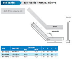 ACCUD 120° Şapkalı Gönye 849 Serisi 120x80mm