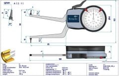 Kroeplin H270 Mekanik İç Çap Kanal Komparatörü 70-90 mm