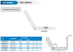 ACCUD 120° Gönye 848 Serisi 150x150mm