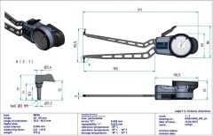 Kroeplin H440 Mekanik İç Çap Kanal Komparatörü 40-90 mm