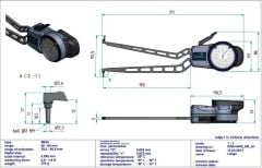 Kroeplin H470 Mekanik İç Çap Kanal Komparatörü 70-120 mm