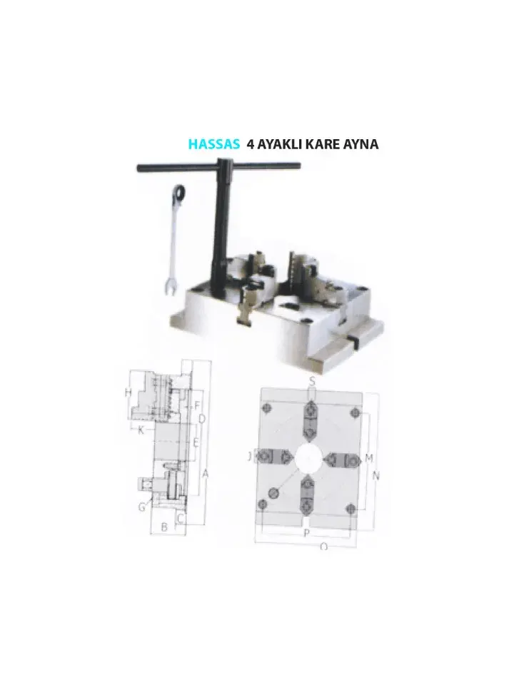 VERTEX VMJ-8 Hassas 4 Ayaklı Kare Ayna
