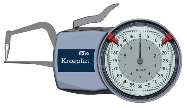 Kroeplin D1R10 Mekanik Dış Çap Kanal Komparatörü 0-10 mm