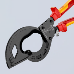 Knipex 95 36 280 Cırcır Mekanizmalı Vde Kablo Makası