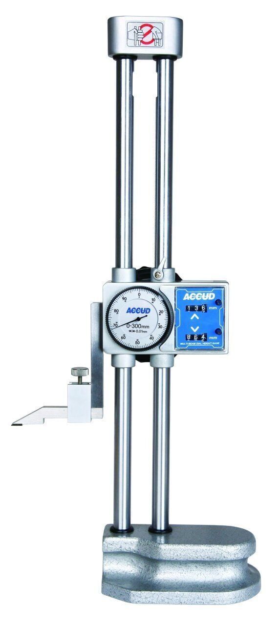 ACCUD Saatli Yükseklik Mihengiri 185 Serisi 0-300mm