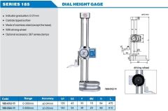 ACCUD Saatli Yükseklik Mihengiri 185 Serisi 0-300mm