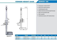 ACCUD Mekanik Yükseklik Mihengiri 186 Serisi 0-600mm
