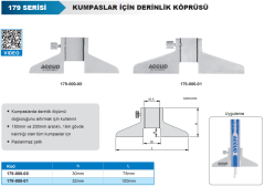ACCUD Kumpaslar için Derinlik Köprüsü 179 Serisi 75mm